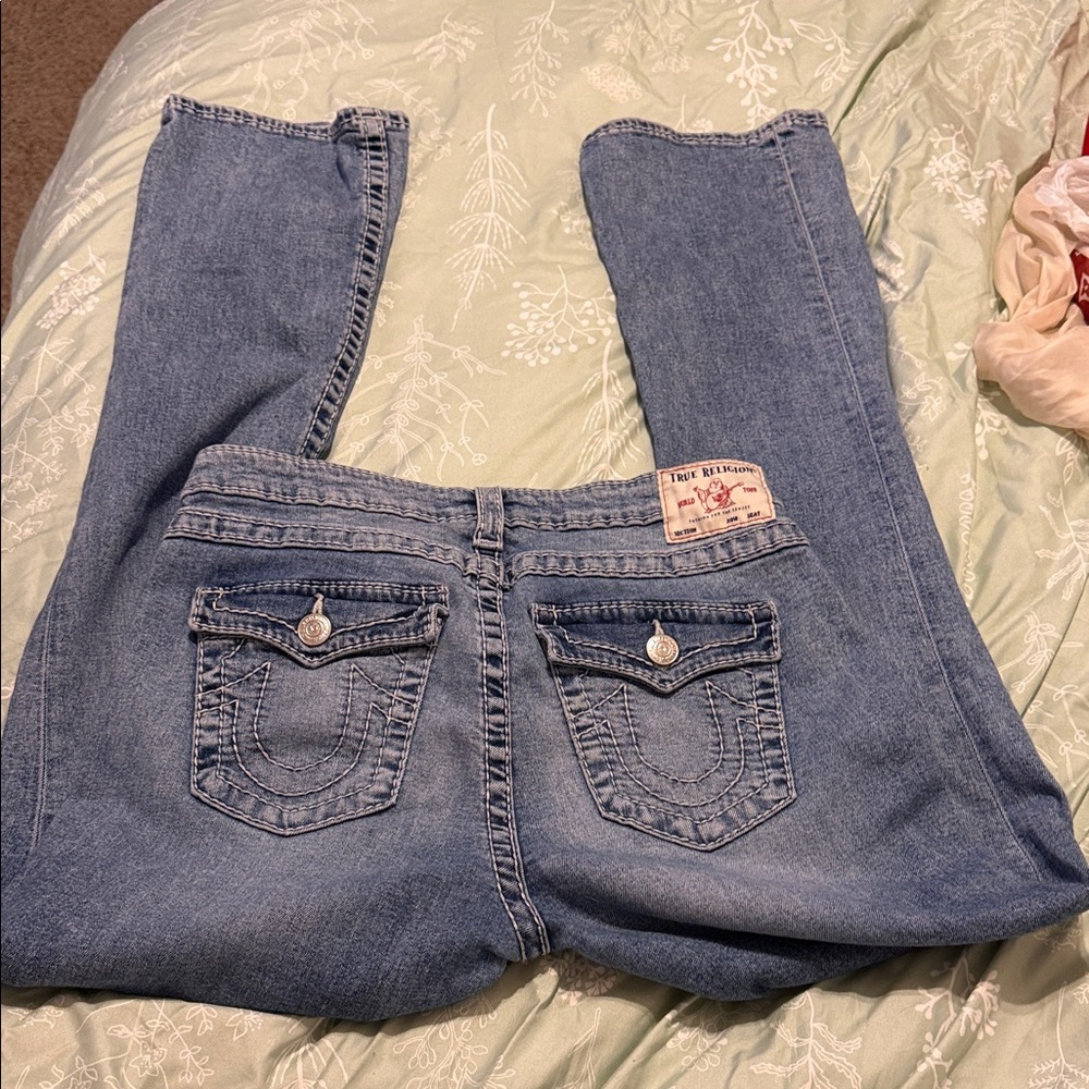 True Religion Women's Classic Blue Boot Cut Jeans